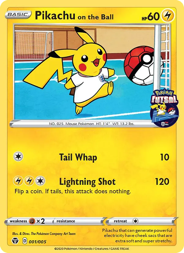 Pikachu on the Ball #1 – Pokémon Futsal 2020 card