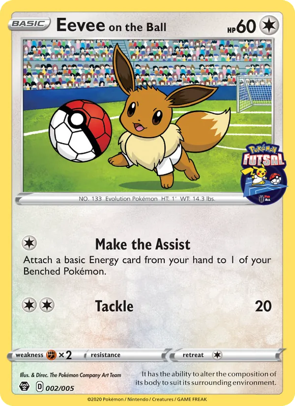Eevee on the Ball #2 – Pokémon Futsal 2020 card