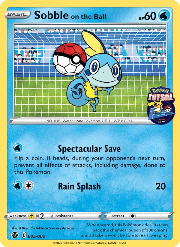 Sobble on the Ball #5 – Pokémon Futsal 2020 card