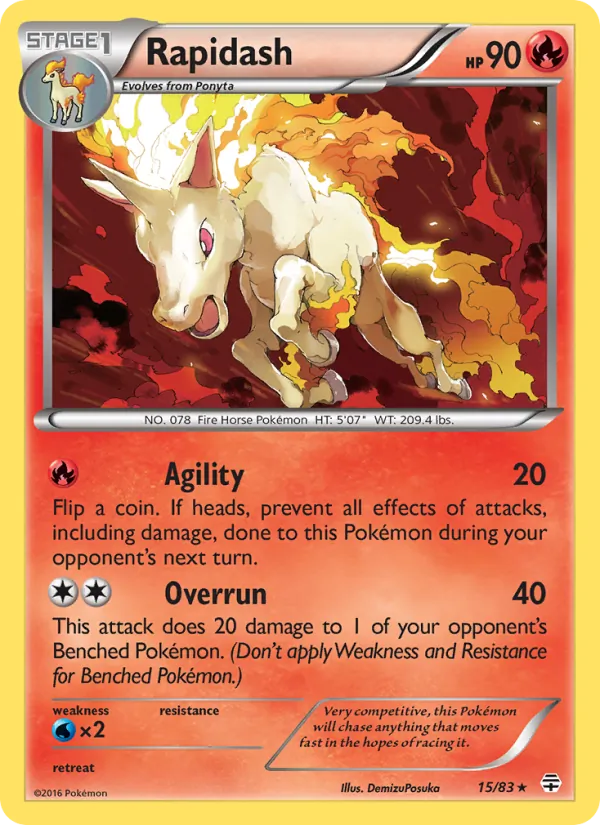 Rapidash #15 – Generations card