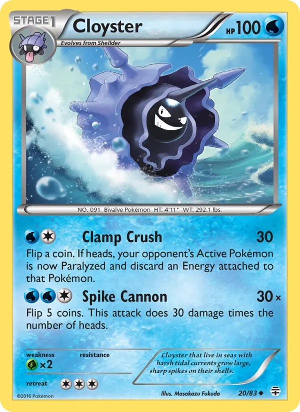 Cloyster #20 – Generations card