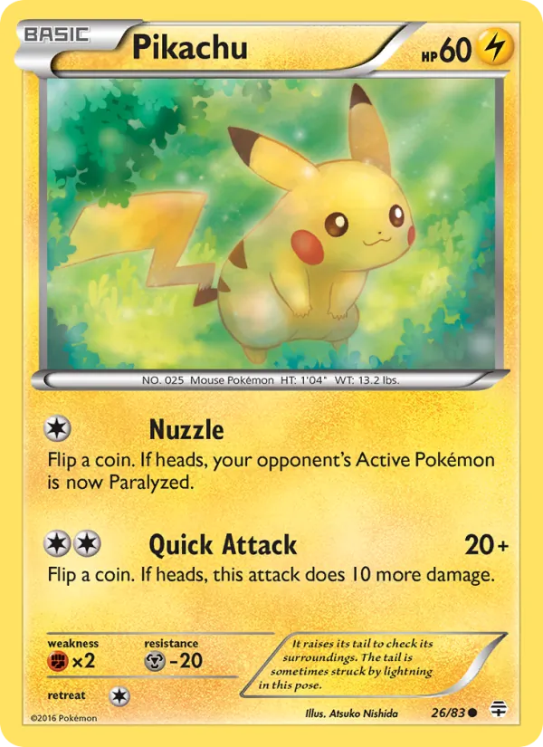 Pikachu #26 – Generations card