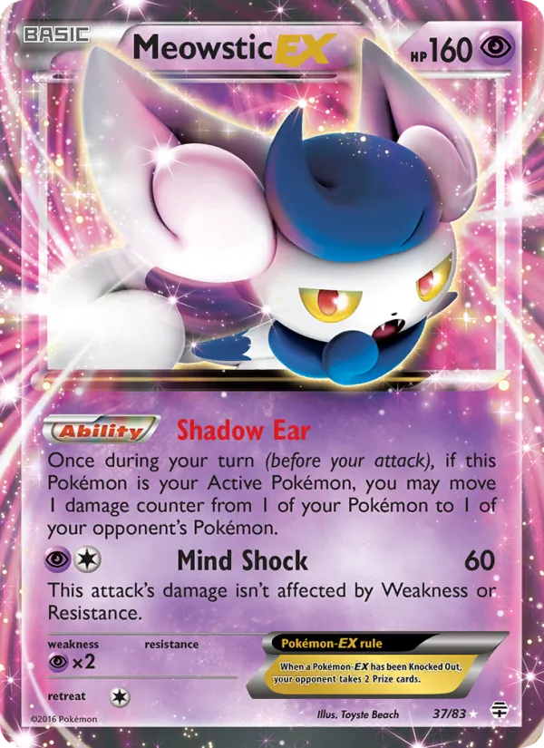 Meowstic EX #37 – Generations card