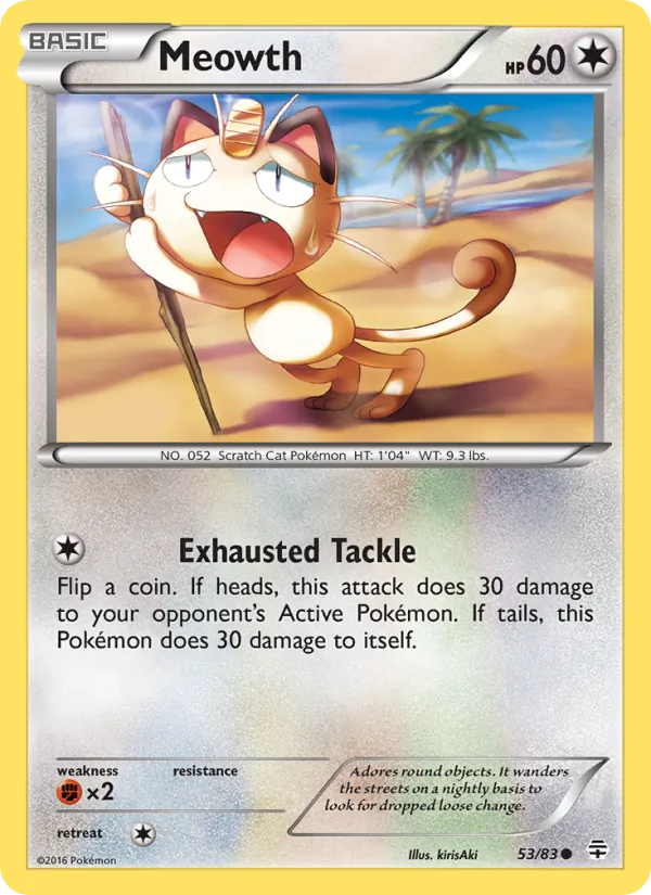 Meowth #53 – Generations card