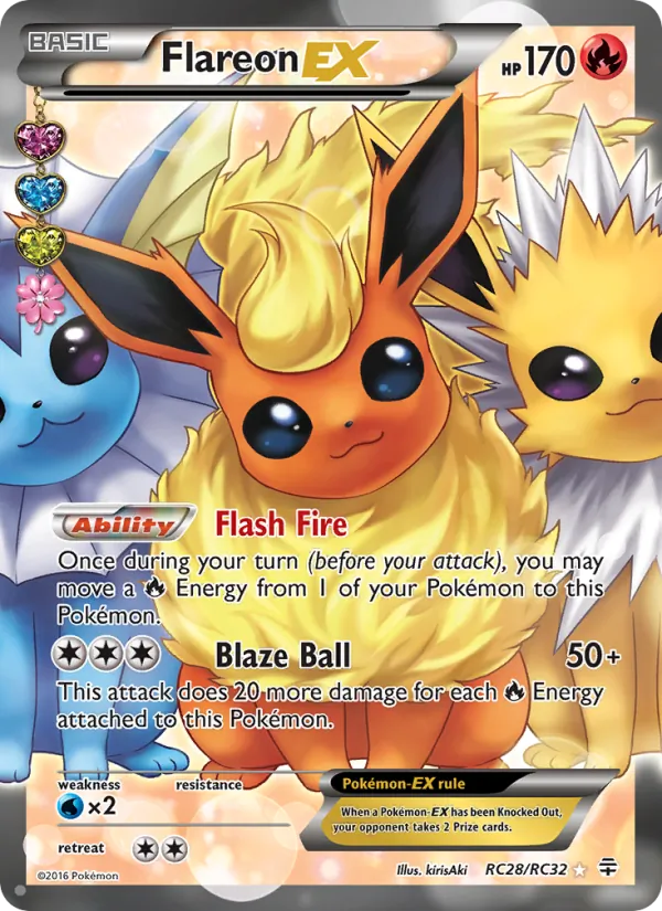 Flareon EX #RC28 – Generations card