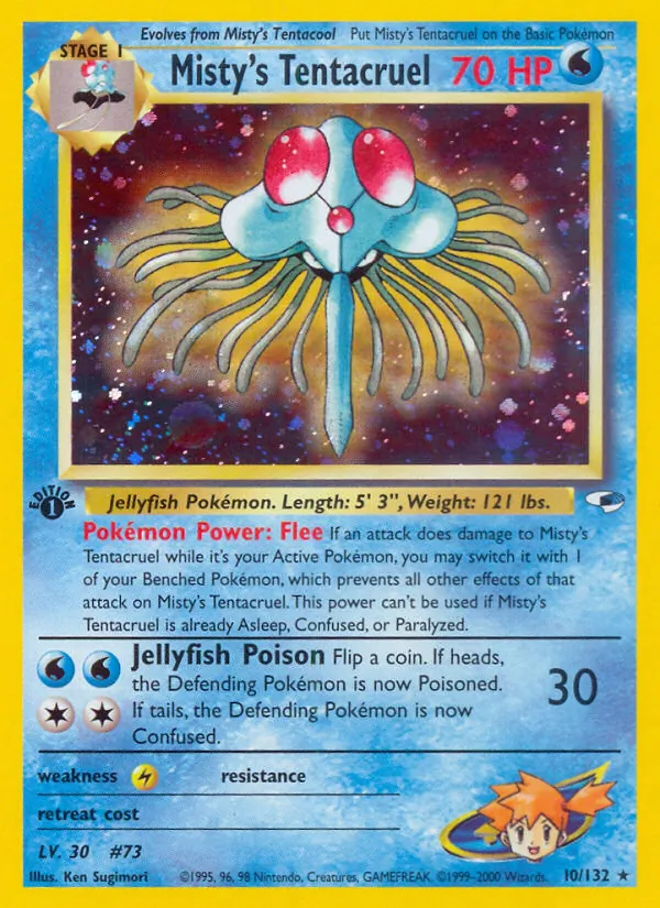 Misty's Tentacruel #10 – Gym Heroes card