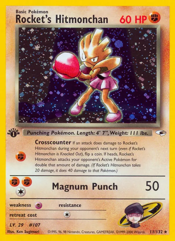 Rocket's Hitmonchan #11 – Gym Heroes card