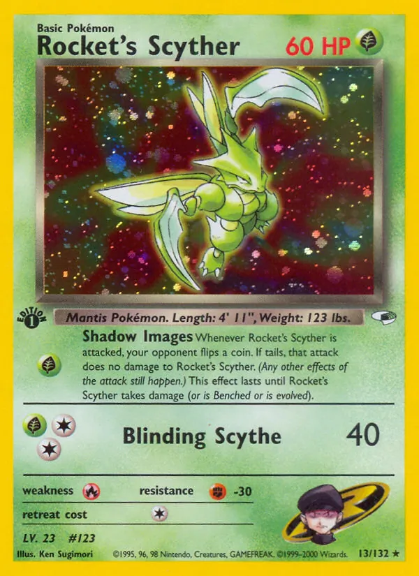 Rocket's Scyther #13 – Gym Heroes card