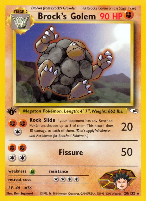 Brock's Golem #20 – Gym Heroes card