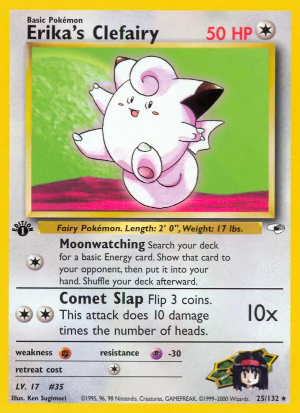Erika's Clefairy #25 – Gym Heroes card