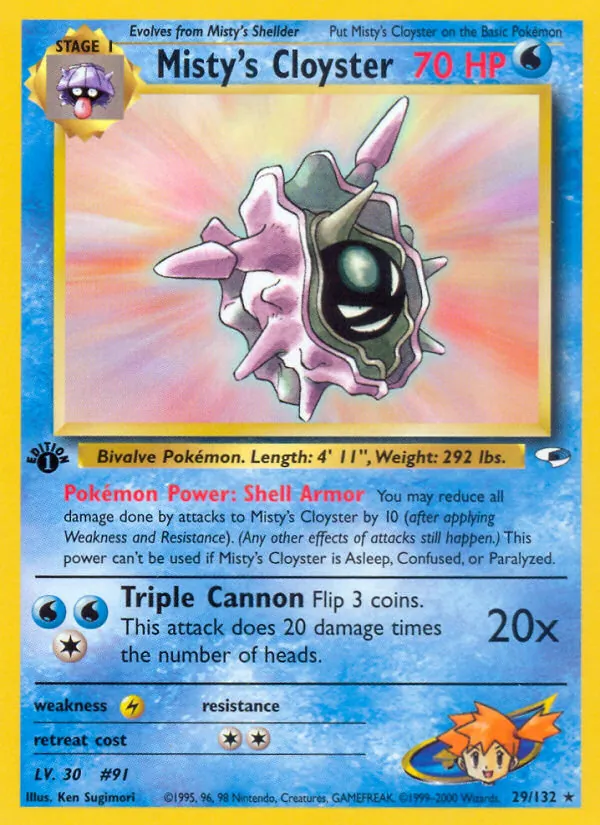 Misty's Cloyster #29 – Gym Heroes card