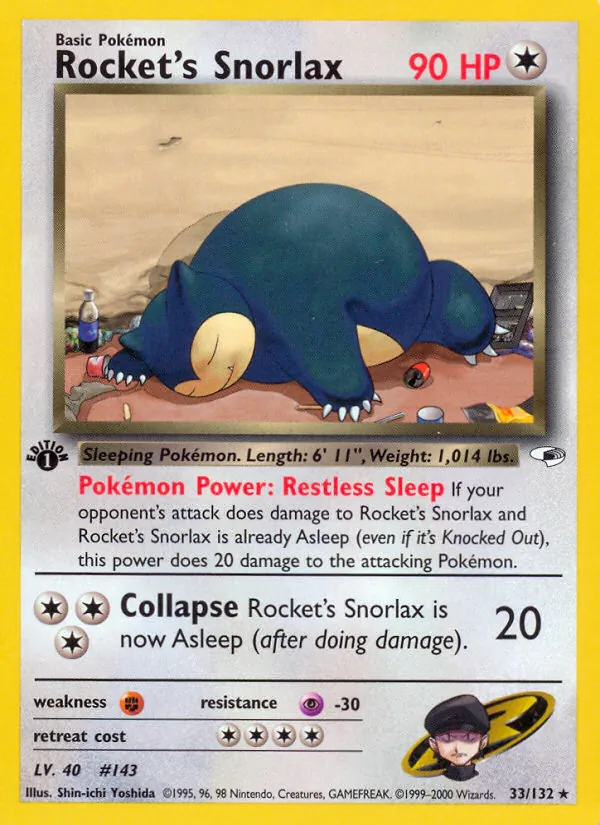 Rocket's Snorlax #33 – Gym Heroes card