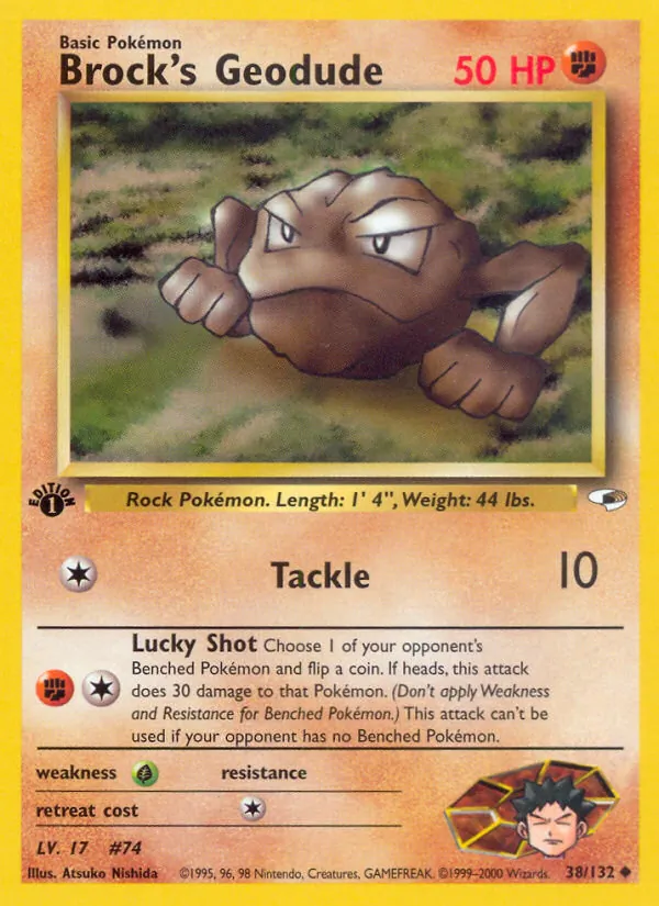 Brock's Geodude #38 – Gym Heroes card