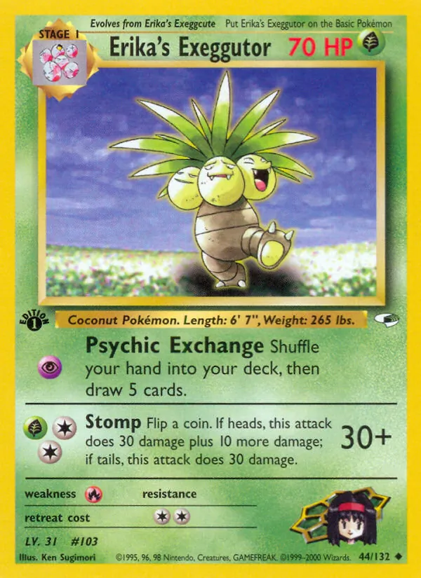 Erika's Exeggutor #44 – Gym Heroes card