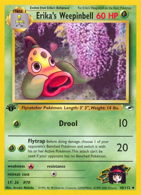 Erika's Weepinbell #48 – Gym Heroes card