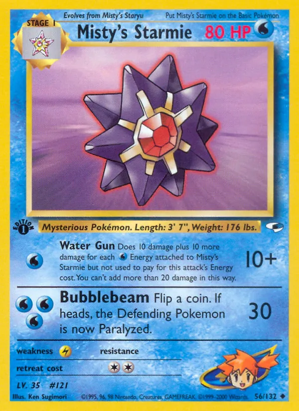 Misty's Starmie #56 – Gym Heroes card