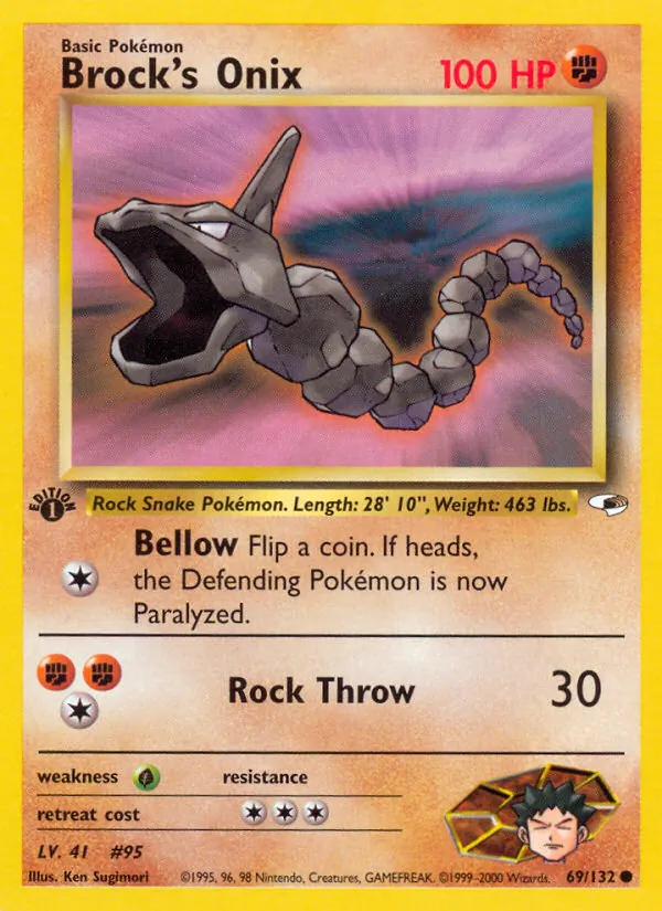 Brock's Onix #69 – Gym Heroes card