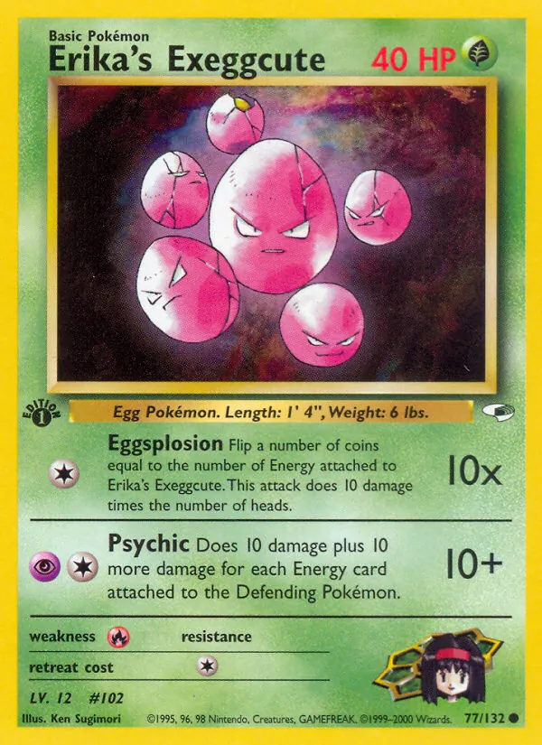 Erika's Exeggcute #77 – Gym Heroes card