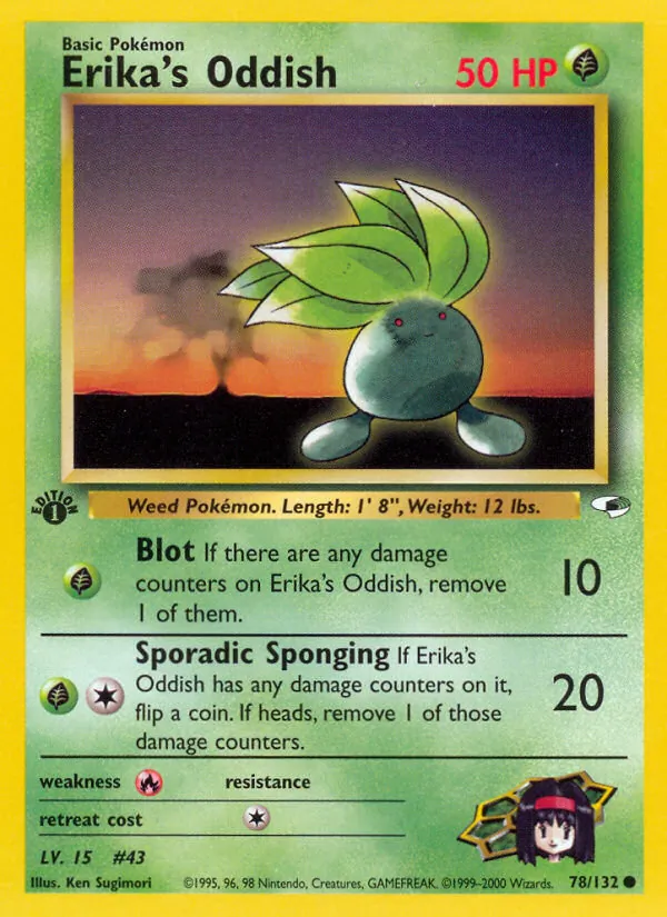 Erika's Oddish #78 – Gym Heroes card