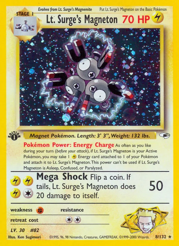 Lt. Surge's Magneton #8 – Gym Heroes card