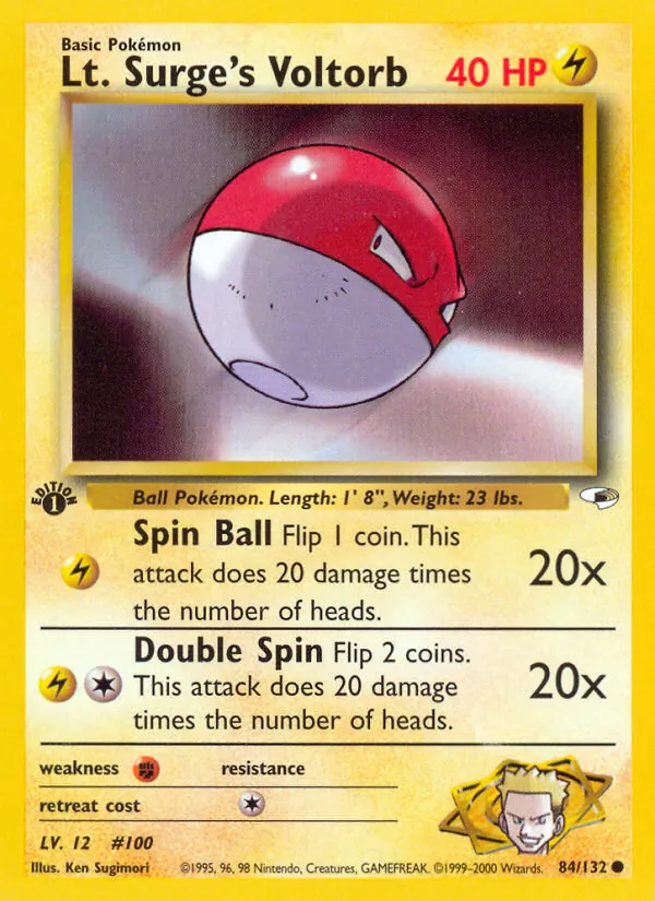 Lt. Surge's Voltorb #84 – Gym Heroes card