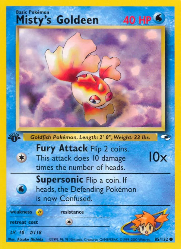 Misty's Goldeen #85 – Gym Heroes card