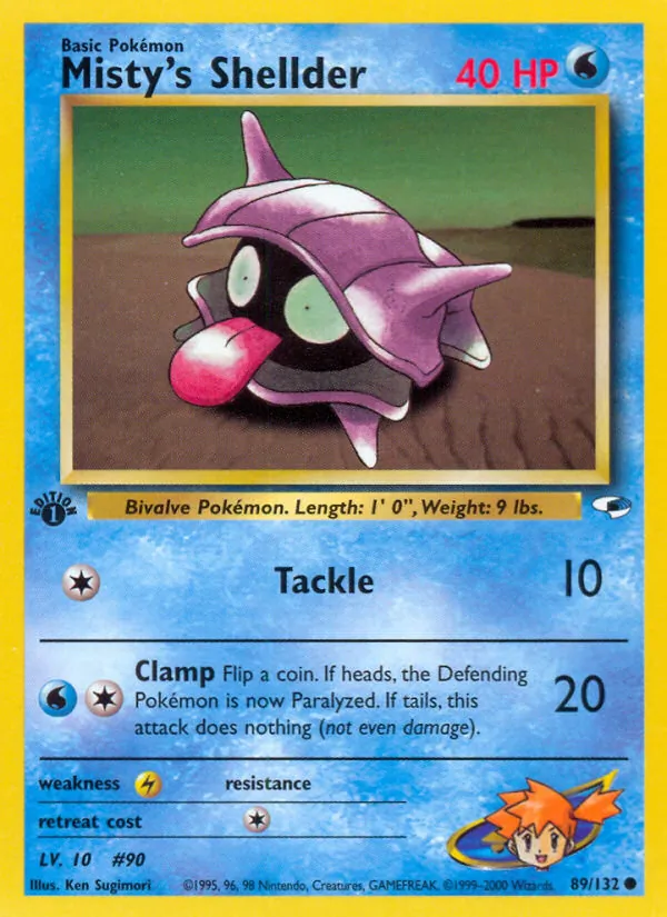 Misty's Shellder #89 – Gym Heroes card