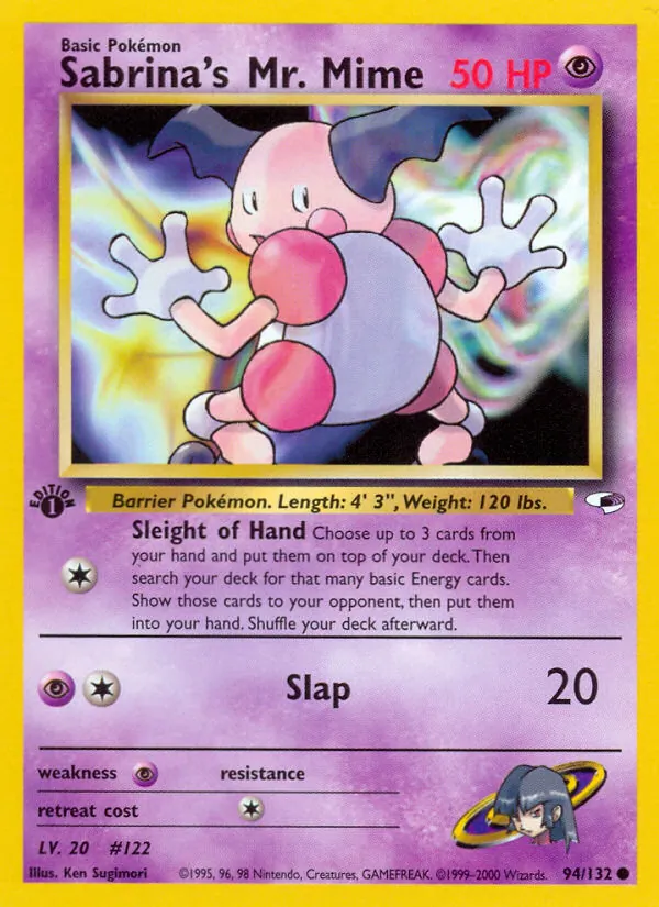 Sabrina's Mr. Mime #94 – Gym Heroes card