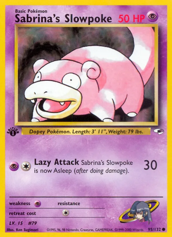 Sabrina's Slowpoke #95 – Gym Heroes card