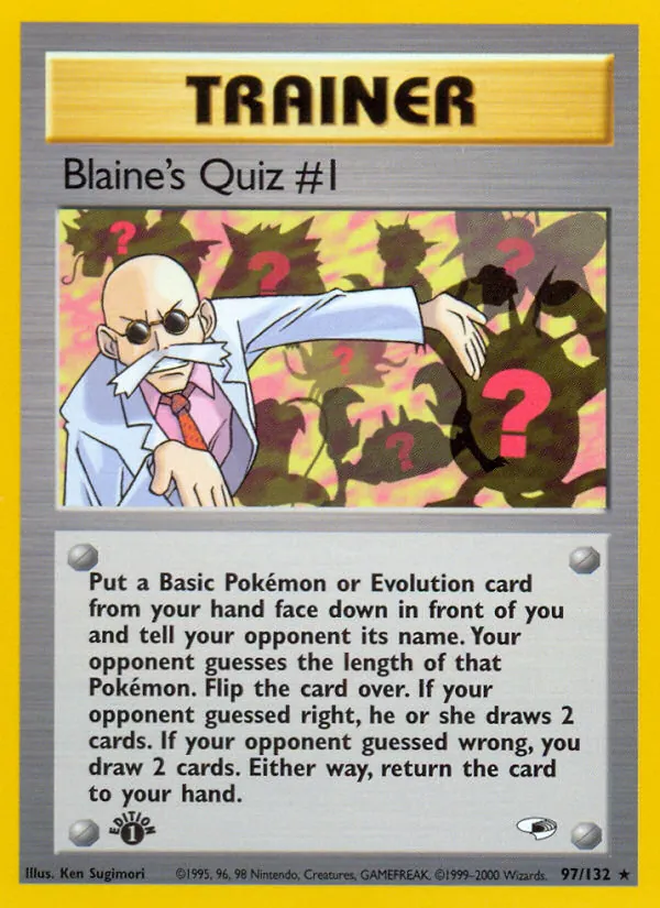 Blaine's Quiz #1 #97 – Gym Heroes card