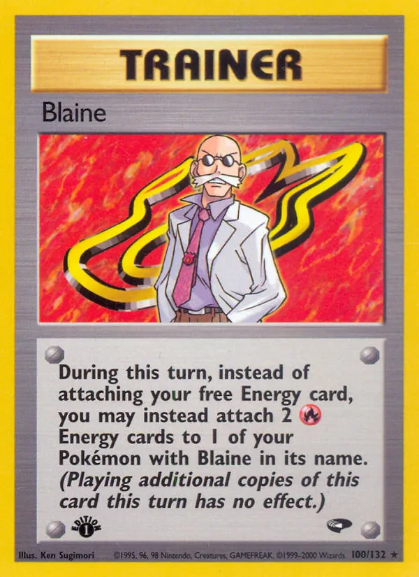 Blaine #100 – Gym Challenge card