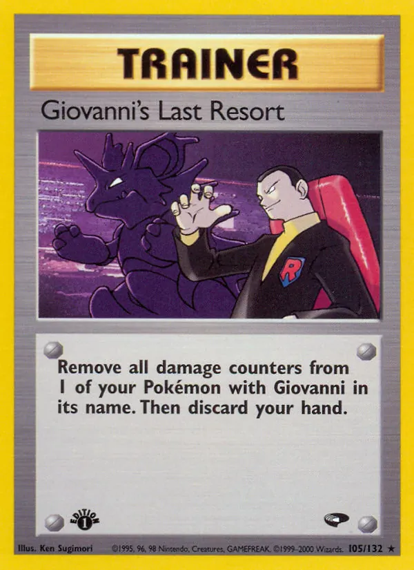 Giovanni's Last Resort #105 – Gym Challenge card