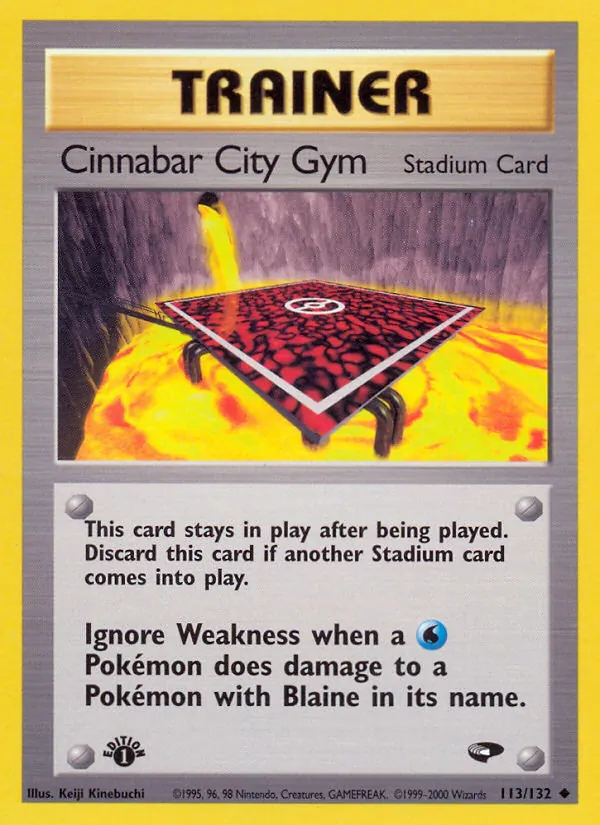 Cinnabar City Gym #113 – Gym Challenge card