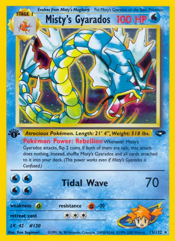 Misty's Gyarados #13 – Gym Challenge card