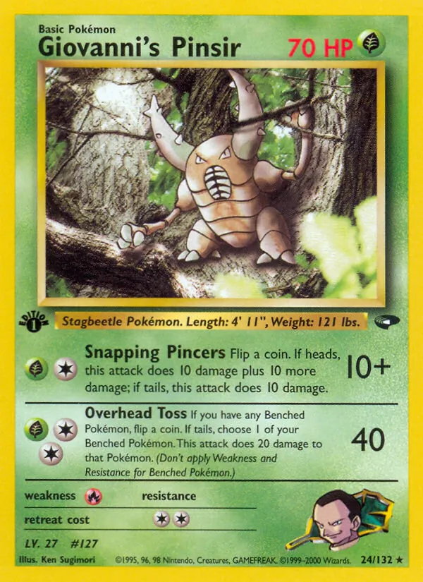 Giovanni's Pinsir #24 – Gym Challenge card