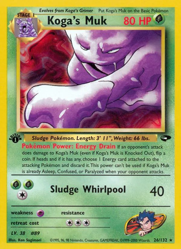 Koga's Muk #26 – Gym Challenge card