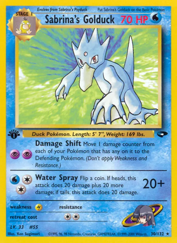 Sabrina's Golduck #30 – Gym Challenge card