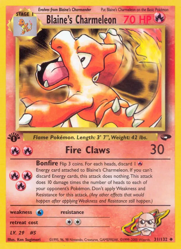Blaine's Charmeleon #31 – Gym Challenge card