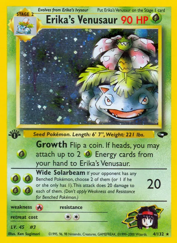Erika's Venusaur #4 – Gym Challenge card