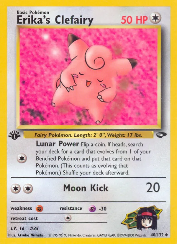 Erika's Clefairy #40 – Gym Challenge card