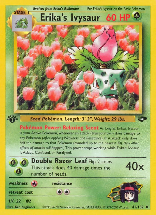 Erika's Ivysaur #41 – Gym Challenge card