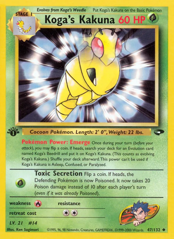 Koga's Kakuna #47 – Gym Challenge card