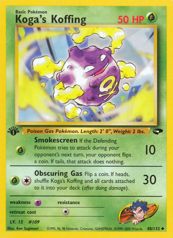 Koga's Koffing #48 – Gym Challenge card