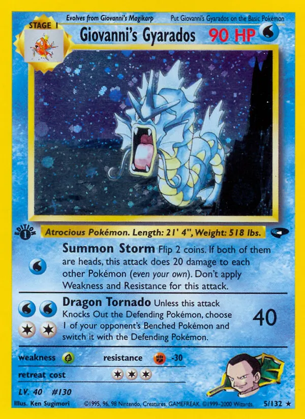 Giovanni's Gyarados #5 – Gym Challenge card