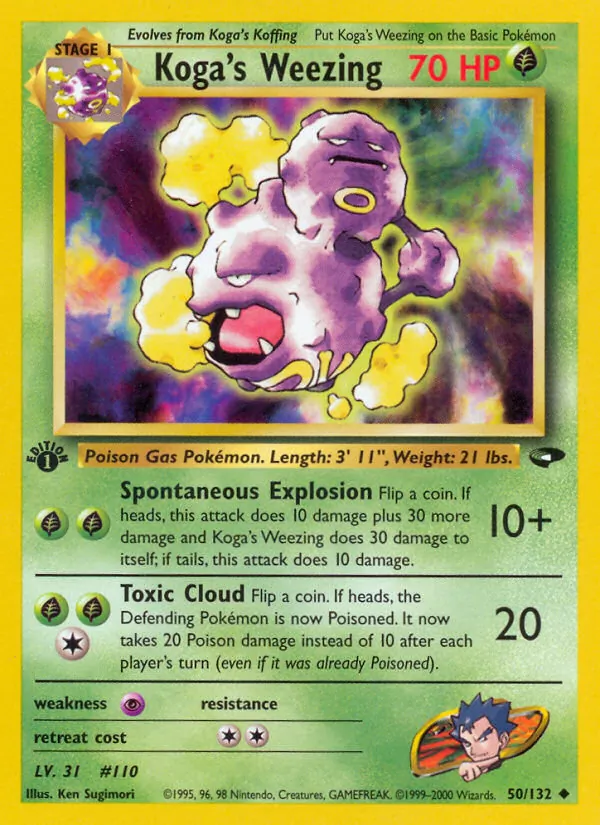 Koga's Weezing #50 – Gym Challenge card