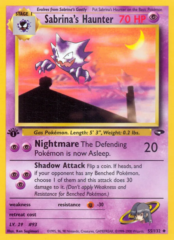 Sabrina's Haunter #55 – Gym Challenge card