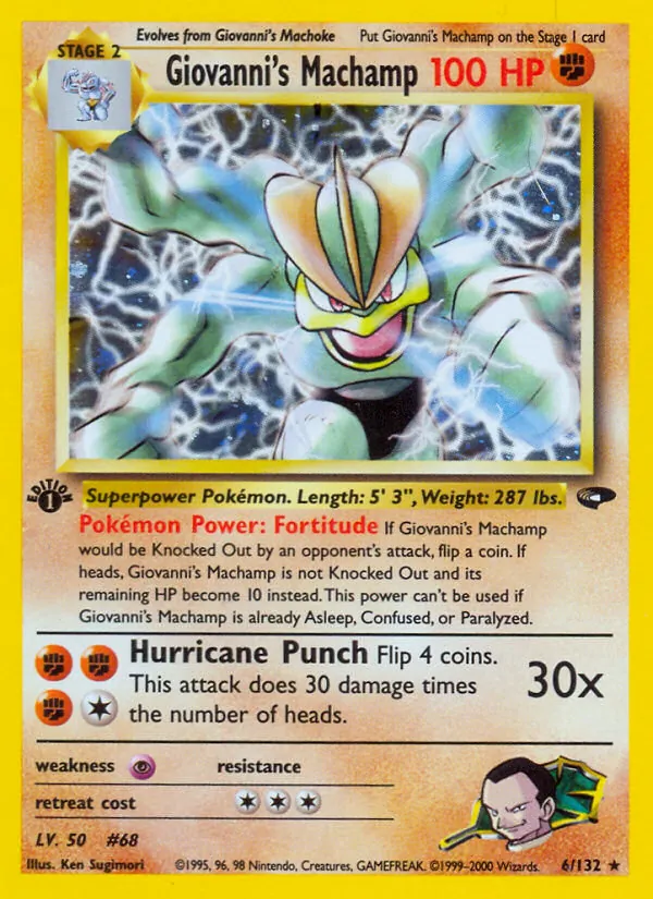 Giovanni's Machamp #6 – Gym Challenge card