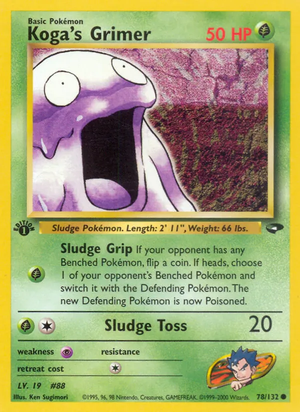 Koga's Grimer #78 – Gym Challenge card