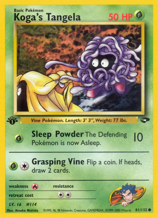 Koga's Tangela #81 – Gym Challenge card