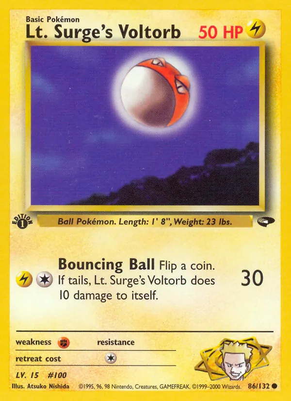 Lt. Surge's Voltorb #86 – Gym Challenge card